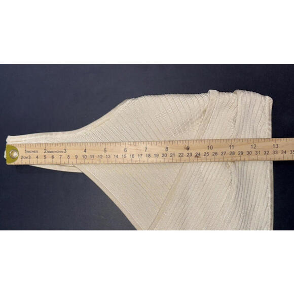 Significant Other Cream Ribbed City Chic Minimalist Classy 2 Piece Set Small - Picture 13 of 15